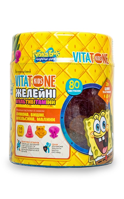 НЬЮТОН ФАРМА-Пастилки желейні з вітамінами Vitatone Kids Губка Боб-2303850000000