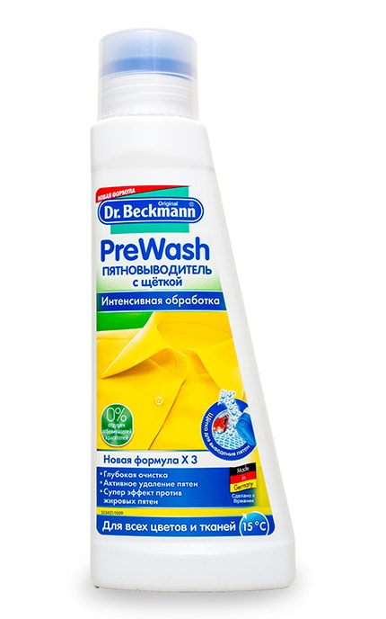 BECKMANN-Пятновыводитель с щеткой Dr. Beckmann PreWash Интенсивная обработка Для всех цветов и тканей-4008455387413