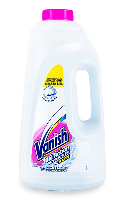 VANISH-Засіб для видалення плям та відбілювач для тканин Vanish Oxi Action Кришталева Білизна рідкий-5997321747835