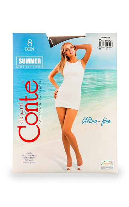 CONTE-Колготки Conte Summer Bronz 8 den 2 розмір-4810226047927