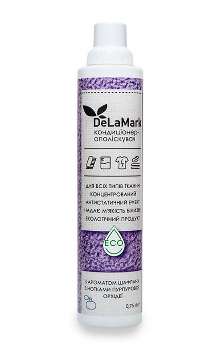 DELAMARK-Кондиціонер-ополіскувач для білизни De La Mark Royal Powder з ароматом шафрану з нотками пурпурової орхідеї-4820152330567