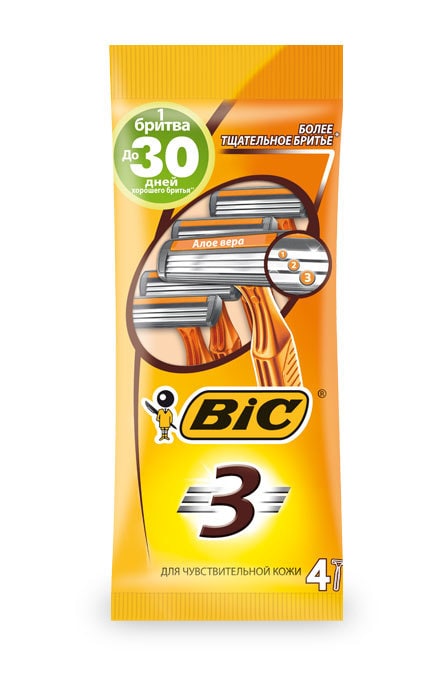 BIC-Станок для гоління Bic 3-леза, 4 шт/уп-3086126691862