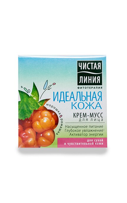 ЧИСТАЯ ЛИНИЯ-Крем-мусс для сухой и чувствительной кожи Чистая Линия Идеальная кожа-8714100923009