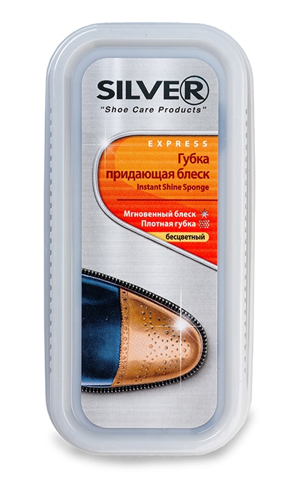 SILVER-Губка для обуви широкая Silver бесцветная 1 шт-8690757000815