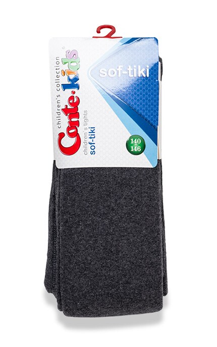 CONTE KIDS-Колготки детские Conte-kids Sof-tiki Темно-серые (р. 140-146)-4810226049877