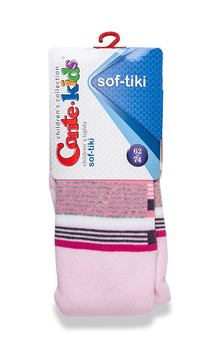 CONTE KIDS-Колготки дитячі Conte-kids Soft-tiki світло-рожеві (р. 62-74) -4810226184585