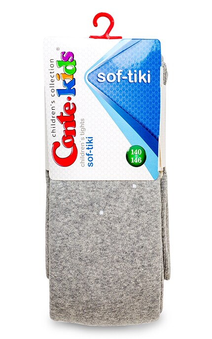 CONTE KIDS-Колготки детские Conte-kids Sof-tiki Серые (р. 140-146)-4810226024713