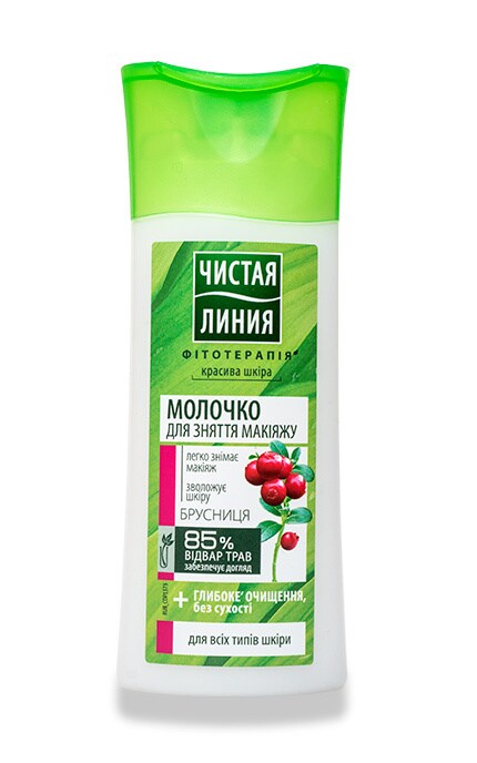 ЧИСТАЯ ЛИНИЯ-Молочко Чистая Линия для зняття макіяжу для будь-якого типу шкіри на відварі цілющих трав 100 мл-8714100711224