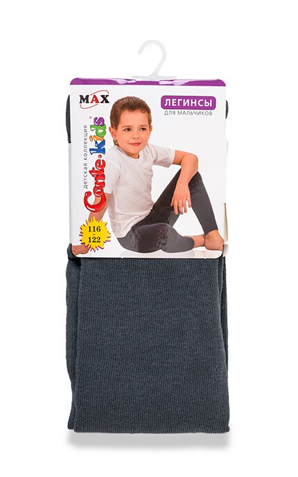 CONTE KIDS-Легінси дитячі Conte-kids Max Темно-сірі (р. 116-122) -4810226027387