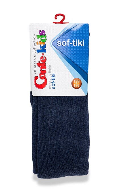 CONTE KIDS-Колготки дитячі Conte-kids Sof-tiki Темно-сині (р. 128-134) -4810226039175