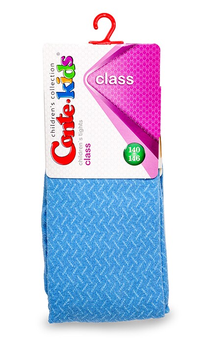 CONTE KIDS-Колготки дитячі Conte-kids Class Блакитні (р. 140-146) -4810226023686