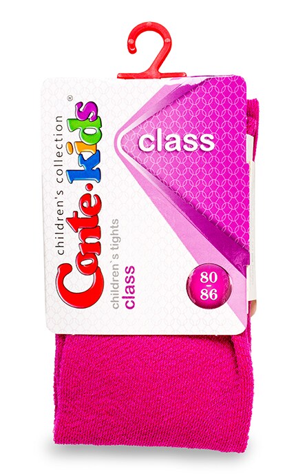 CONTE KIDS-Колготки дитячі Conte-kids Class Малинові (р. 80-86)-4810226024126