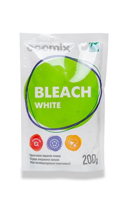 Отбеливатель кислородный Ecomix для белых тканей 200 г