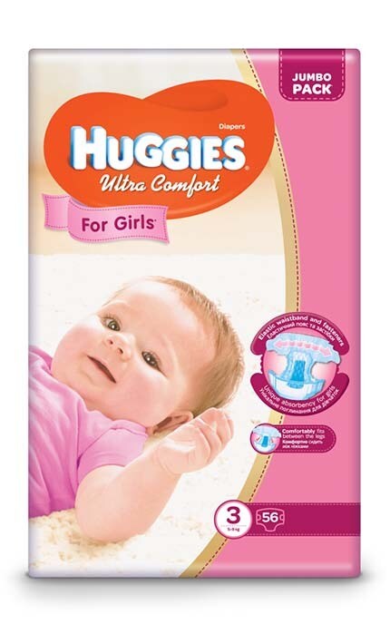HUGGIES-Підгузки Huggies Ultra Comfort дитячі гігієнічні для дівчаток 3 розмір-5029053565354