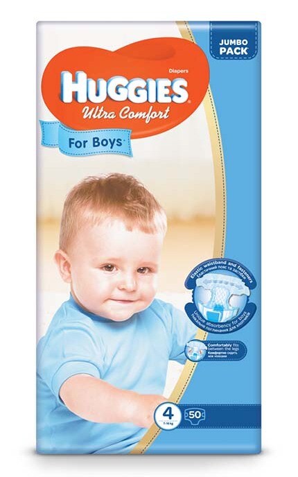 HUGGIES-Підгузки Huggies Ultra Comfort дитячі гігієнічні для хлопчиків 4 розмір-5029053565385