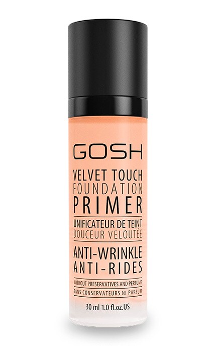 GOSH-Основа під макіяж з антивіковим ефектом Gosh Velvet Touch Foundation Primer Anti-Wrinkle Apricot-5701278601849