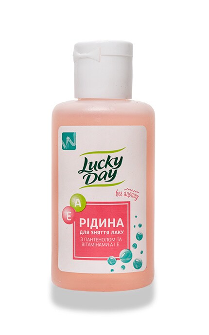 LUCKY DAY-Жидкость для снятия лака Lucky Day с пантенолом и витаминами A и E без ацетона-4820020267087