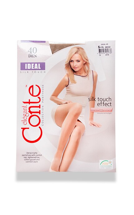 CONTE-Колготки Conte IDEAL матові Beige 40 den 5 розмір-4810226162736