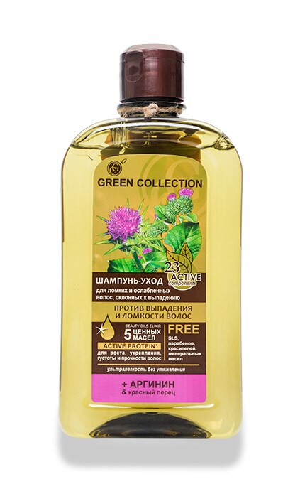 GREEN COLLECTION-Шампунь-догляд Green Collection проти випадіння та ламкості волосся -4823080003176