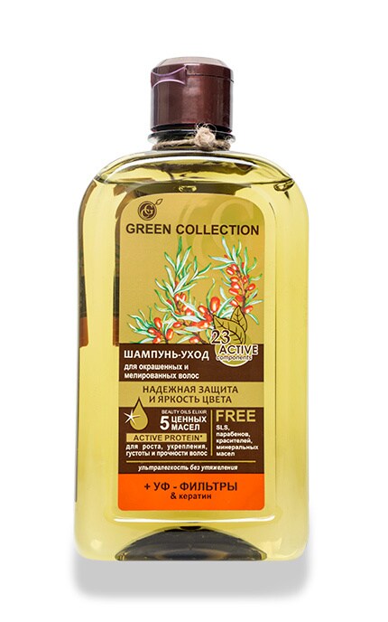 GREEN COLLECTION-Шампунь-догляд Green Collection надійний захист та яскравість кольору-4823080003169