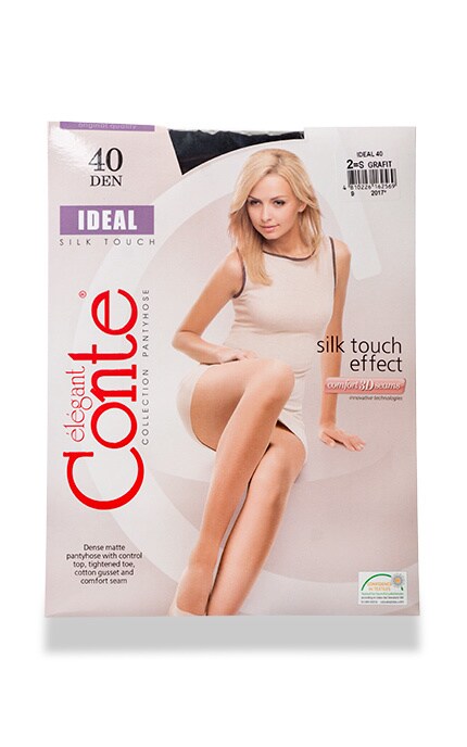 CONTE-Колготки Conte IDEAL матові Grafit 40 den 2 розмір-4810226162569