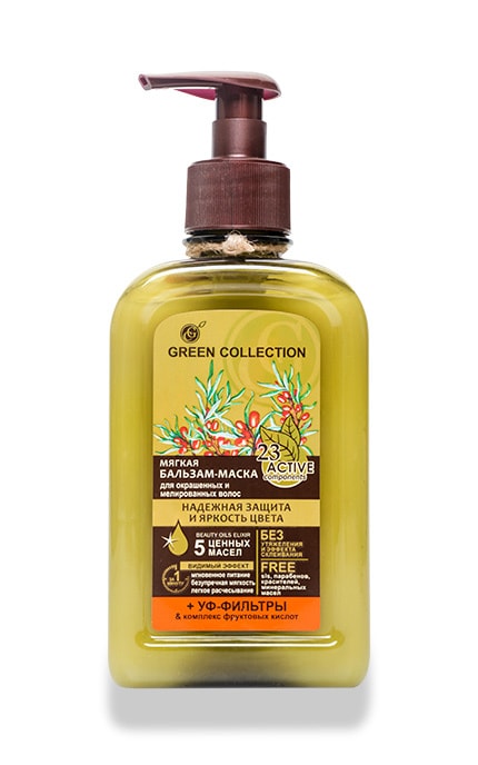 GREEN COLLECTION-М'яка бальзам маска Green Collection надійний захист та яскравість кольору -4823080003121