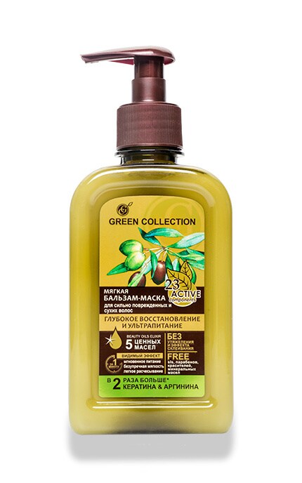 GREEN COLLECTION-Мягкая бальзам маска Green Collection глубокое восстановление и ультраживлення-4823080003107