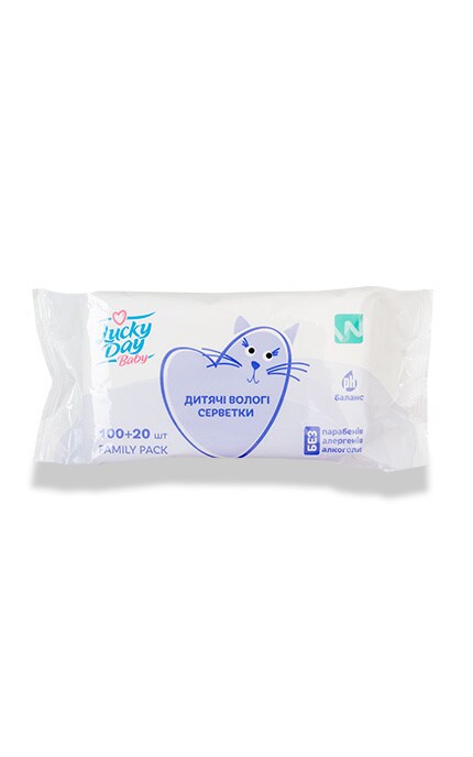 LUCKY DAY BABY-Серветки вологі Lucky Day Baby Familypack-8690510115565