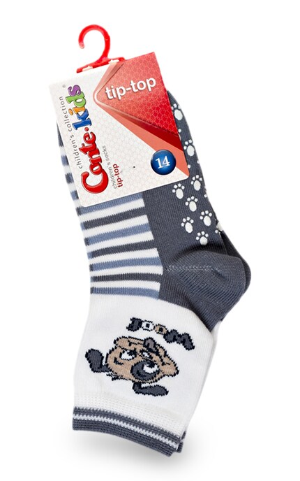 CONTE KIDS-Детские носки Conte-kids Tip-top цвет серый, рисунок 252, размер 14-4810226154755