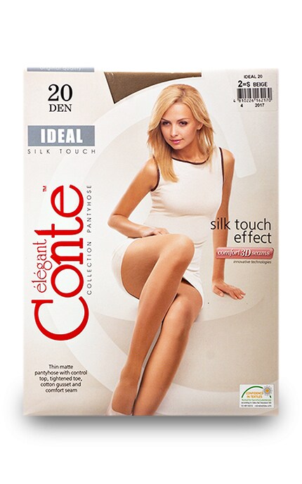 CONTE-Колготки Conte IDEAL матовые Beige 20 den 2 размер-4810226162170