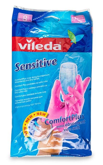 VILEDA-Перчатки латексные Vileda Sensitive размер М-4003790006883