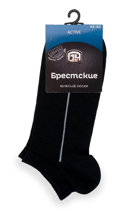 БЧК-Носки мужские размер 42-43 черные с полоской-4810089306285