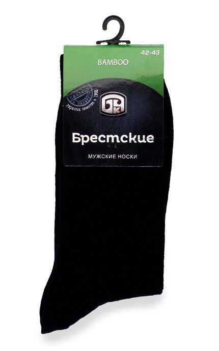 БЧК-Носки мужские размер 42-43 черный бамбук-4810089305684