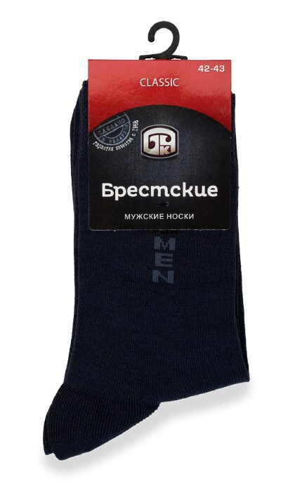 БЧК-Носки мужские размер 42-43 темно серые с рисунком-4810089303277