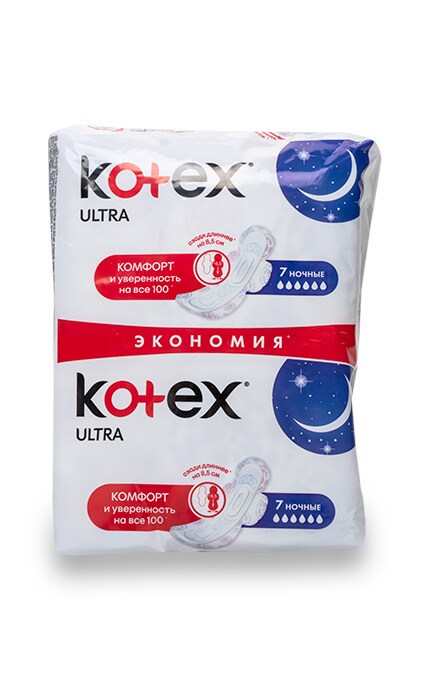 KOTEX-Женские гигиенические прокладки Kotex Ultra Night Duo-5029053545226