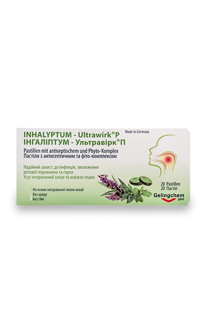 GELINGCHEM SPP E.K-Пастилы Ингалиптум Ультравирк П-4260229080344