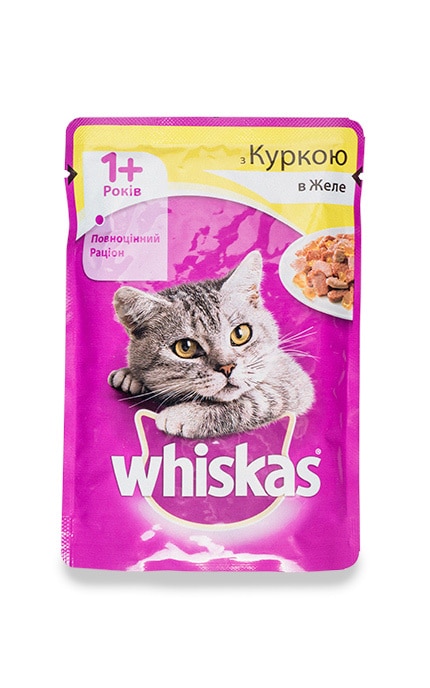 Консерва Whiskas с кроликом в желе для кошек старше 1 года