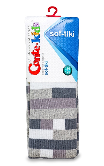 CONTE KIDS-Колготки детские Conte-kids Soft-tiki размер 116-122 серые-4810226184394