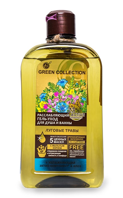 GREEN COLLECTION-Гель-догляд Green Collection Лугові трави для душу та ванни-4823080003558