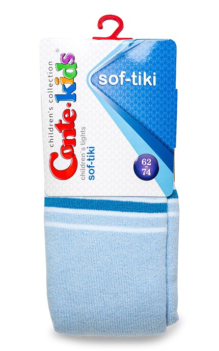 CONTE KIDS-Колготки детские Conte-kids Soft-tiki размер 62-74 голубые-4810226184615