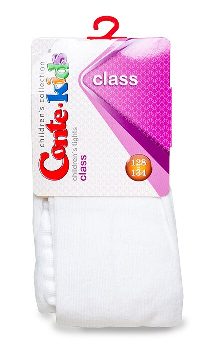 CONTE KIDS-Колготки детские Conte-kids Class размер 128-134 белые-4810226154687