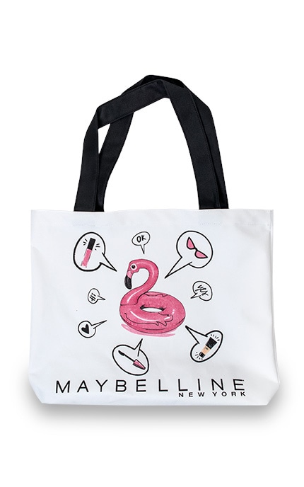 АКЦІЯ-Сумка пляжна Maybelline New York Фламінго-4823064285642