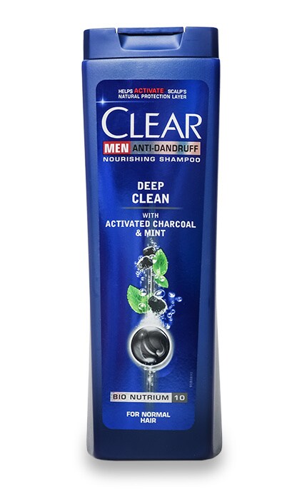 CLEAR-Шампунь проти лупи для чоловіків Clear Глибоке очищення з вугіллям та м'ятою-8710908612282
