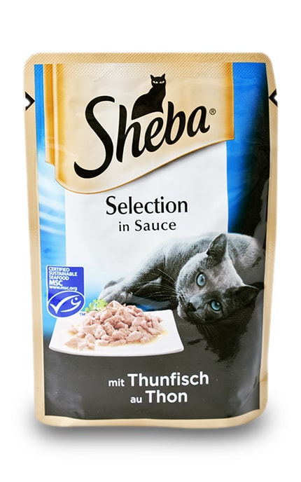 SHEBA-Корм Sheba Selection in Sauce С тунцом в соусе для взрослых кошек-4770608257187