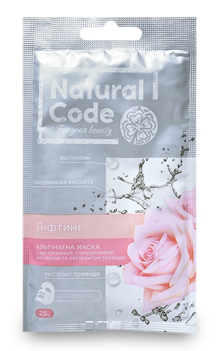 NATURAL CODE-Альгінантна маска Natural Code З аргілерином -4820185221269