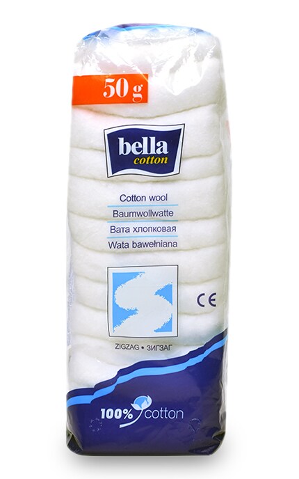 Вата Bella Cotton медицинская гигиеническая хлопковая