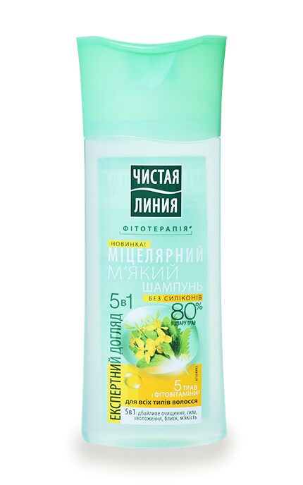 ЧИСТАЯ ЛИНИЯ-Шампунь Чистая Линия Сила 5 трав Міцелярний-8714100736753