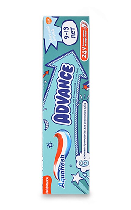 AQUAFRESH-Зубная паста для детей Aquafresh Advance Мятный заряд-5054563045836