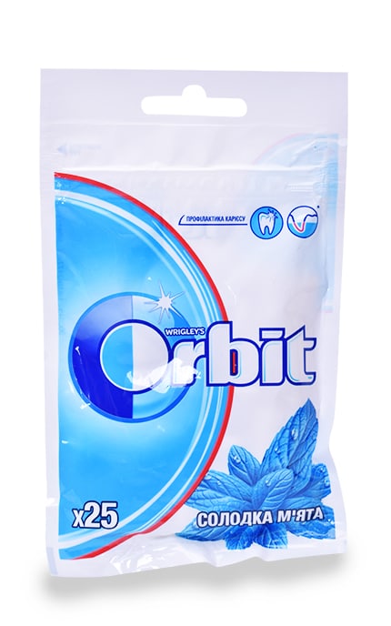 ORBIT-Жевательная резинка Orbit без сахара с ароматом мяты-4009900363709