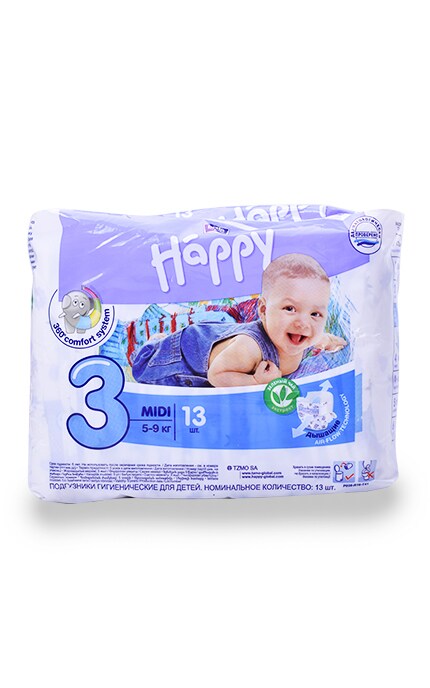 BELLA HAPPY-Підгузки дитячі Bella Happy Midi 3 5-9кг -5900516600365